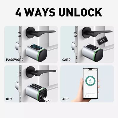 Tarjeta de memoria Smart Digital Lock Tuya Wifi App Seguridad para el hogar Oficina cilindro oval pequeño