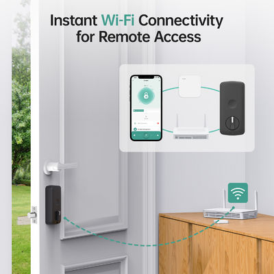 Cerradura inteligente de puerta de aluminio con WiFi y control de teclado de entrada sin llave Tuya