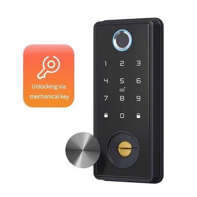 Cerradura inteligente de aleación de zinc negro azul para red WIFI Tuya APP Tarjeta de memoria