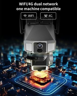 Sistema de cámara de red Wi-Fi IP de 4MP inalámbrico al aire libre con visión nocturna y control APP