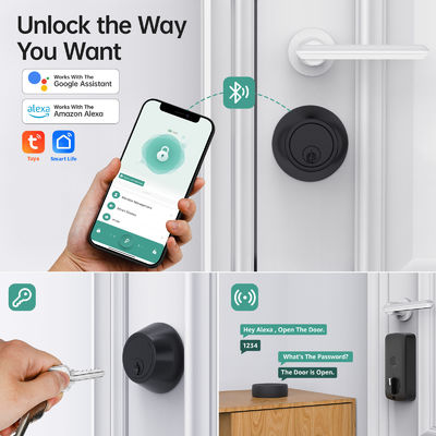 Fácil de operar Bluetooth teclado Smart Lock para la puerta de madera de aluminio desbloqueo remoto