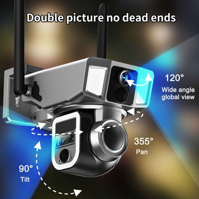 Cámara de seguridad WiFi solar inalámbrica de 4MP con diseño impermeable y codificación de video H.265