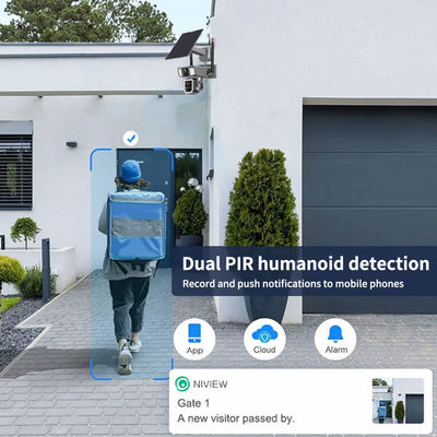 Cámara de seguridad WiFi solar inalámbrica de 4MP con diseño impermeable y codificación de video H.265