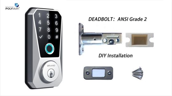 Cerradura de cerrojo muerto controlada por Wifi para puerta de madera.