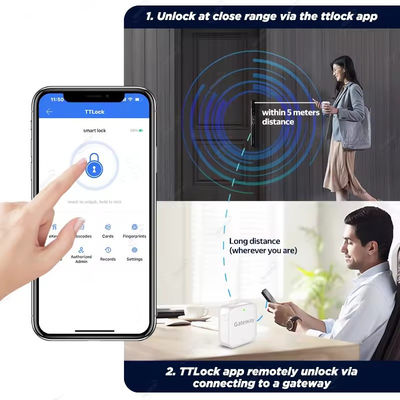IP 64 resistente al agua Wifi Aluminio 3D reconocimiento facial TUYA Smart Door Lock para el hogar hotel