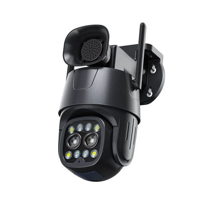 Cámara de red de doble lente 1080P con zoom óptico 8X y protección de 360 ° en todas partes