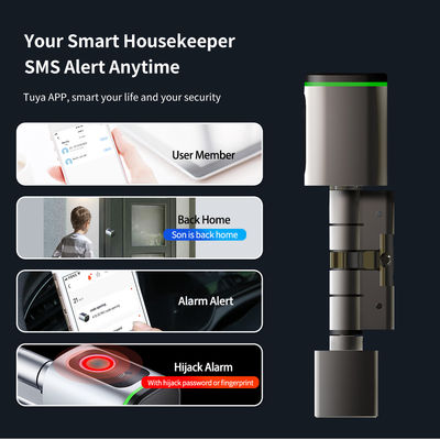 Tuya Smart TT Lock Digital Biométrico de huellas dactilares de la puerta de la cerradura del cilindro para el acceso seguro