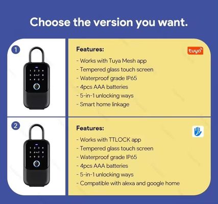 Aplicación de puertas de madera Desbloquear puertas exteriores IP65 resistente al agua WiFi Smart Lock con huella digital TUYA TT