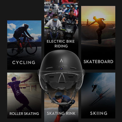 Tensión de carga y corriente 5V-2A Seguridad Smart 1080P HD Casco de bicicleta con cámara
