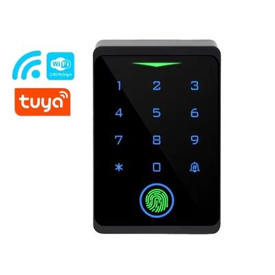 Sistema avanzado de control de acceso al exterior con lector de huellas dactilares y función de timbre