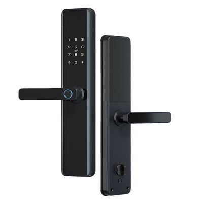 Impresión digital de las huellas digitales Wifi Cerraduras inteligentes Moderno estilo de simplicidad para puertas de madera a granel