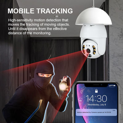 360 grados de vigilancia en HD PTZ de seguridad Wifi Cctv cámara de red para bombilla inteligente