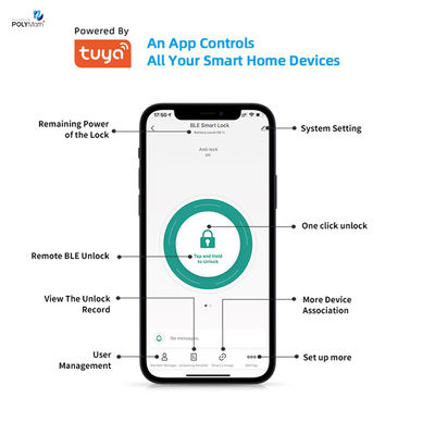 Puerta de acero digital Tuya App Cards Contraseña Cerradura de cilindro inteligente con almacenamiento de tarjetas de memoria