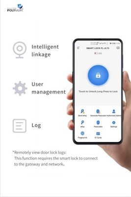 Impresión digital fácil de usar WIFI Puerta de seguridad de interior Bloqueo de puerta mango de aleación de zinc para hotel