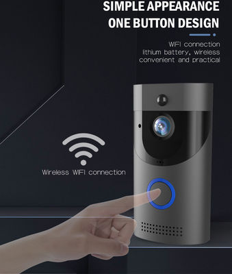 Resolución 1080P Red Wifi Intercomunicador de cámara inalámbrica Smart Tuya Campanilla para vidrio de madera