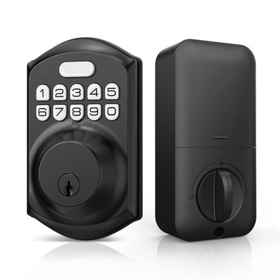 Entrada sin llave Impresión digital Cerradura de puerta Tuya Tarjeta de memoria inteligente Opción de almacenamiento de datos Gris