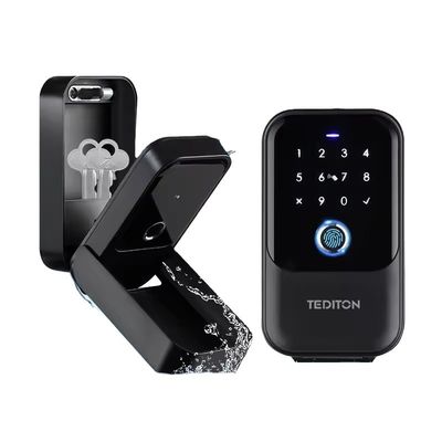 Lector de huellas digitales Conectividad WiFi Cerrojo para el hogar Hoteles Apartamentos Oficina Negro