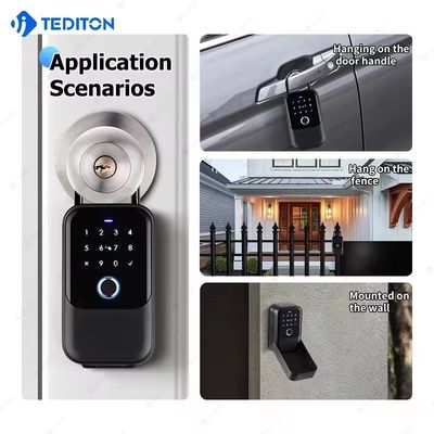 Lector de huellas digitales Conectividad WiFi Cerrojo para el hogar Hoteles Apartamentos Oficina Negro