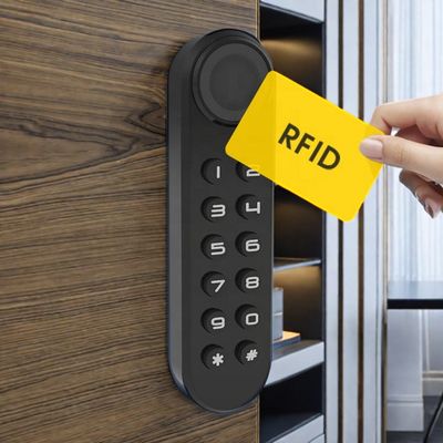 Cerradura de gabinete inteligente de puerta de cristal con red de dientes azules y RFID sin llave electrónica
