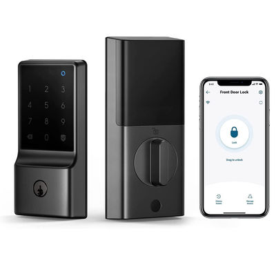 Cerradura de puerta inteligente con estilo minimalista moderno y opción de almacenamiento de datos en tarjeta de memoria