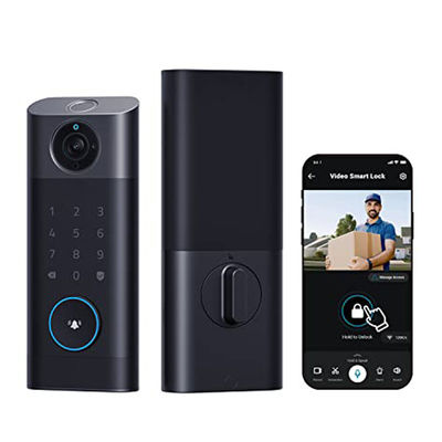 Cerradura de puerta inteligente con estilo minimalista moderno y opción de almacenamiento de datos en tarjeta de memoria