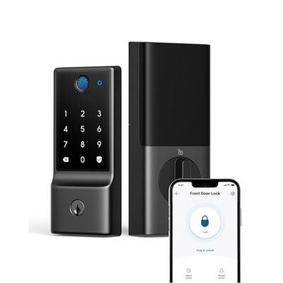 Cerradura de puerta inteligente con estilo minimalista moderno y opción de almacenamiento de datos en tarjeta de memoria