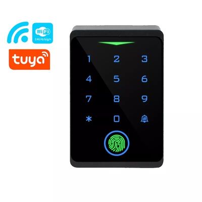 Controlador de acceso de entrada de puerta de teclado RFID inteligente con huella digital y Wiegand