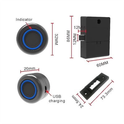 Cerraduras inteligentes sin llave mini Electr para el armario de puertas de madera y vidrio