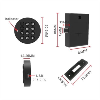 Puerta de cristal caja fuerte bóveda teclado electrónico combinación de cerradura con red Blue Tooth