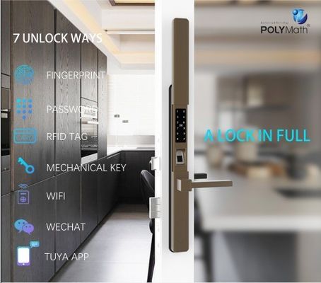 Cerradura de puerta inteligente de aluminio con control remoto y sensor programable a prueba de agua