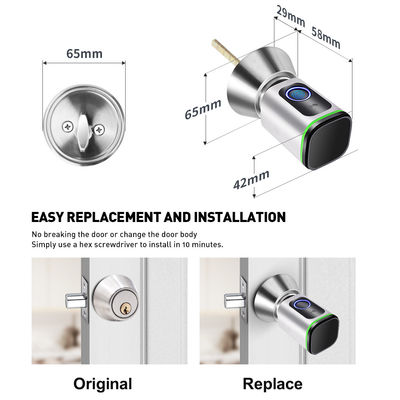 Asegure su hogar con TUYA WiFi BLE Smart Bedroom Door Lock Cylinder y tarjeta de memoria