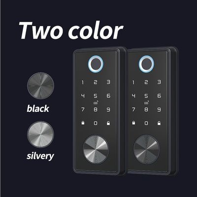Black Smart WiFi Tuya huella digital de la puerta bloqueo Desbloquear con código APP y huella digital