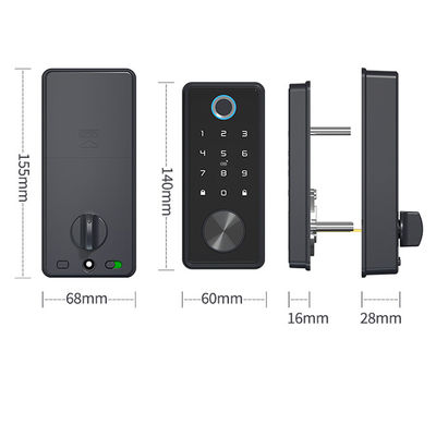 Polymath TT App cilindro cerradura inteligente de la puerta delantera para la puerta de madera código APP método de desbloqueo de huellas dactilares