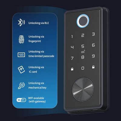 Polymath TT App cilindro cerradura inteligente de la puerta delantera para la puerta de madera código APP método de desbloqueo de huellas dactilares