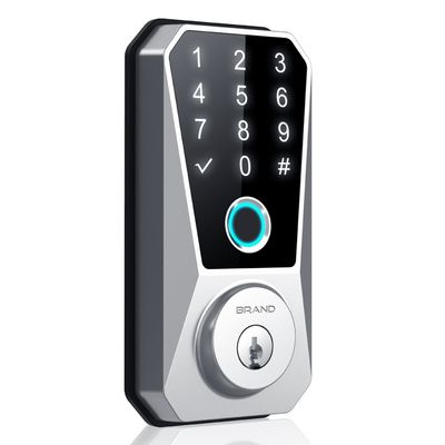 Aleación de zinc Última recarga USB Biocímica huella digital contraseña puerta cerradura de puerta inteligente
