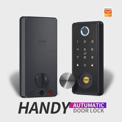 Puerta de aluminio T1 Mute TUYA Smart Lock aleación de zinc negro plateado CN FUJ Wifi diente azul