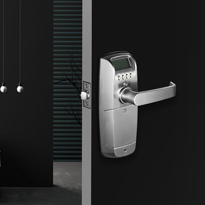 Puerta de madera huella dactilar clave contraseña desbloquear puerta de seguridad de hogar inteligente cerradura con batería