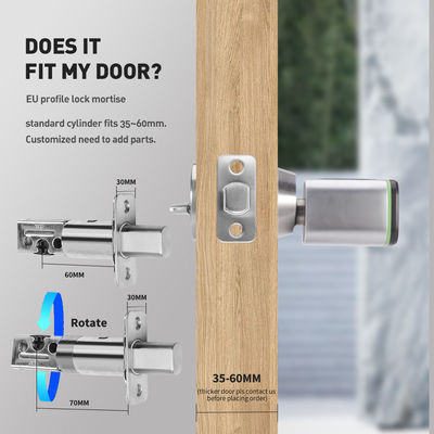 Fuente de alimentación de tipo-C Google Smart Door Lock de huellas digitales sin llave con aplicación Tuya