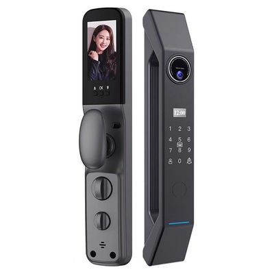 Plata Azul Mocha Digital Smart Door Lock huella digital/contraseña/tarjeta Desbloquear 100 capacidad