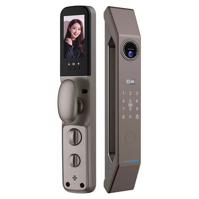 Almacenamiento de datos en la nube Entrada sin llave Cerradura de puerta inteligente para puertas de madera y acero inoxidable