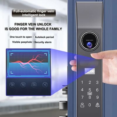 Almacenamiento de datos en la nube Entrada sin llave Cerradura de puerta inteligente para puertas de madera y acero inoxidable
