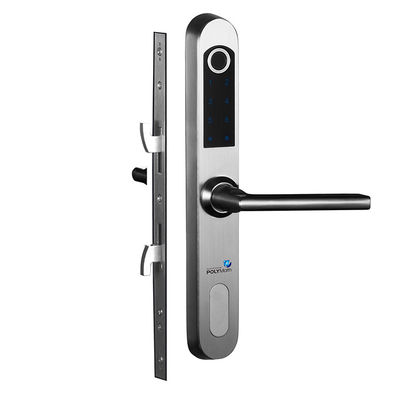 Cerradura de puerta de cristal de huella digital biométrica de acero inoxidable impermeable para puertas corredizas