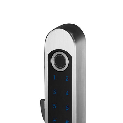Cerradura de puerta de cristal de huella digital biométrica de acero inoxidable impermeable para puertas corredizas