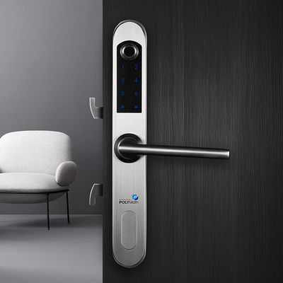 Cerradura de puerta de cristal de huella digital biométrica de acero inoxidable impermeable para puertas corredizas