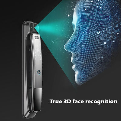 Seguridad mejorada 3D reconocimiento facial cerradura de puerta inteligente con cámara y conectividad Wifi