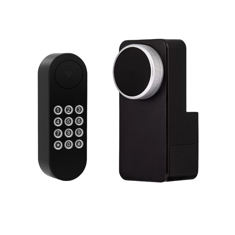 Cerradura inteligente de estilo minimalista moderno para habitación 1 año duración de la batería Tarjeta de memoria compatible