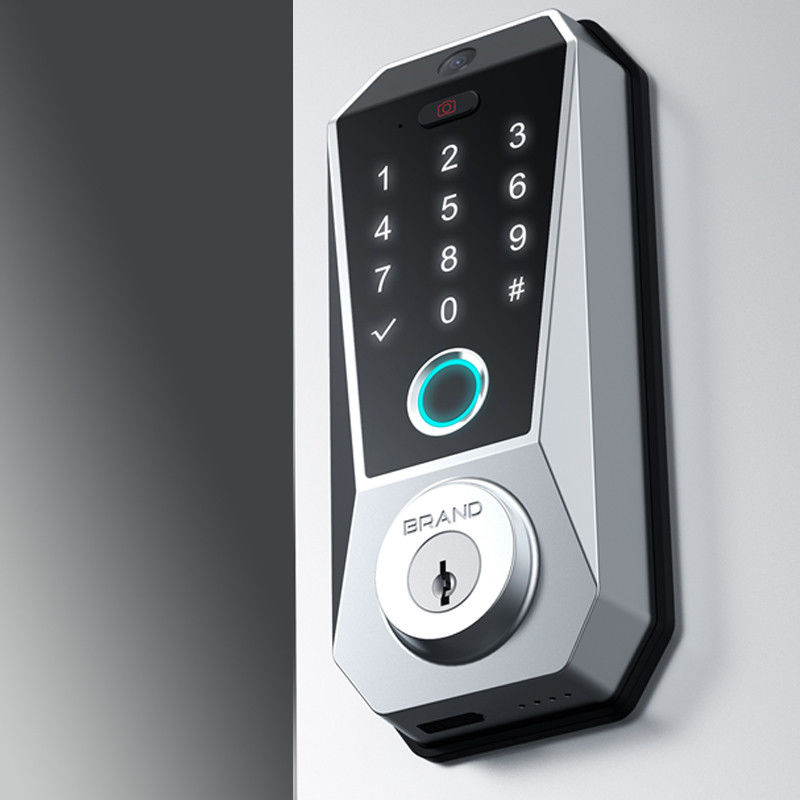 Tuya WIFI Digital Smart Door Lock con almacenamiento de datos de tarjetas de memoria y acceso a huellas dactilares