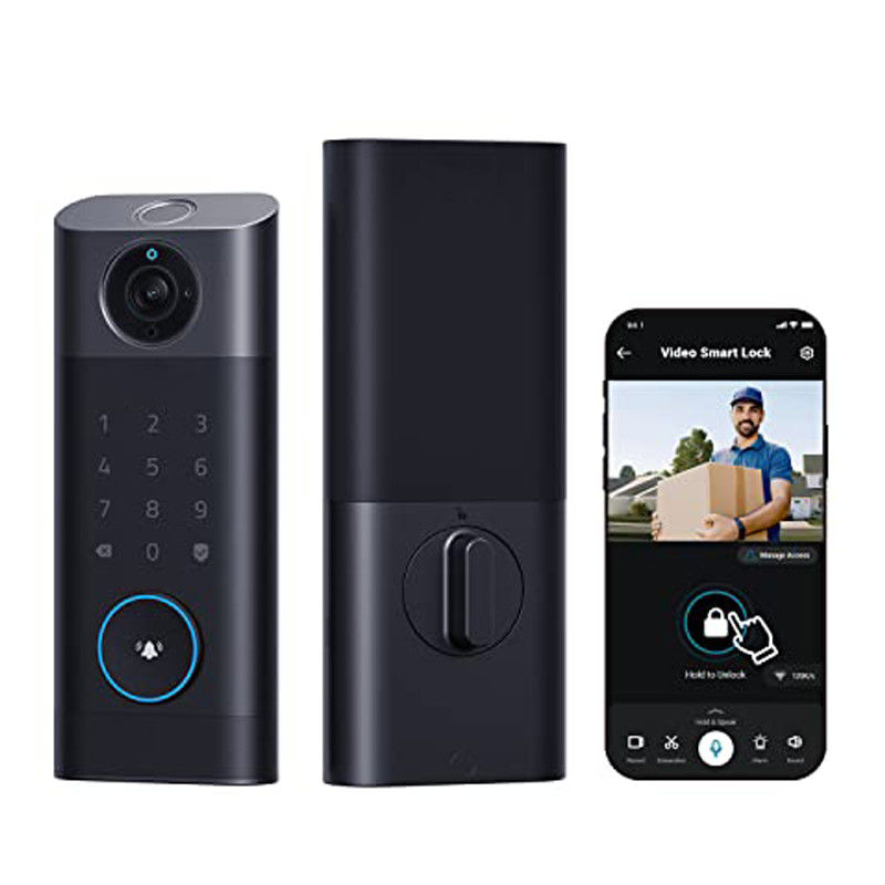 Venta sin llave Cerradura de puerta de vidrio con reconocimiento Wifi y desbloqueo de huellas dactilares