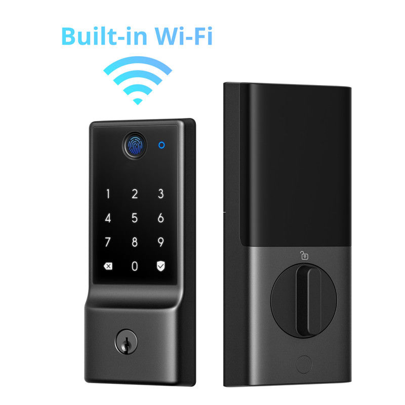 Cerradura de puerta inteligente con estilo minimalista moderno y opción de almacenamiento de datos en tarjeta de memoria