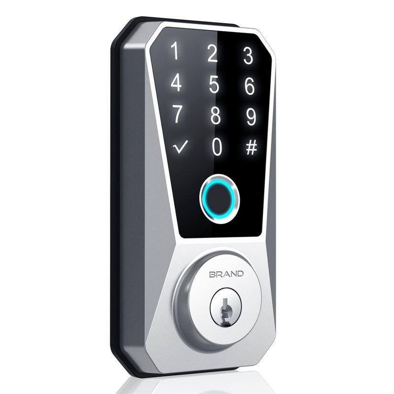 Aleación de zinc Última recarga USB Biocímica huella digital contraseña puerta cerradura de puerta inteligente
